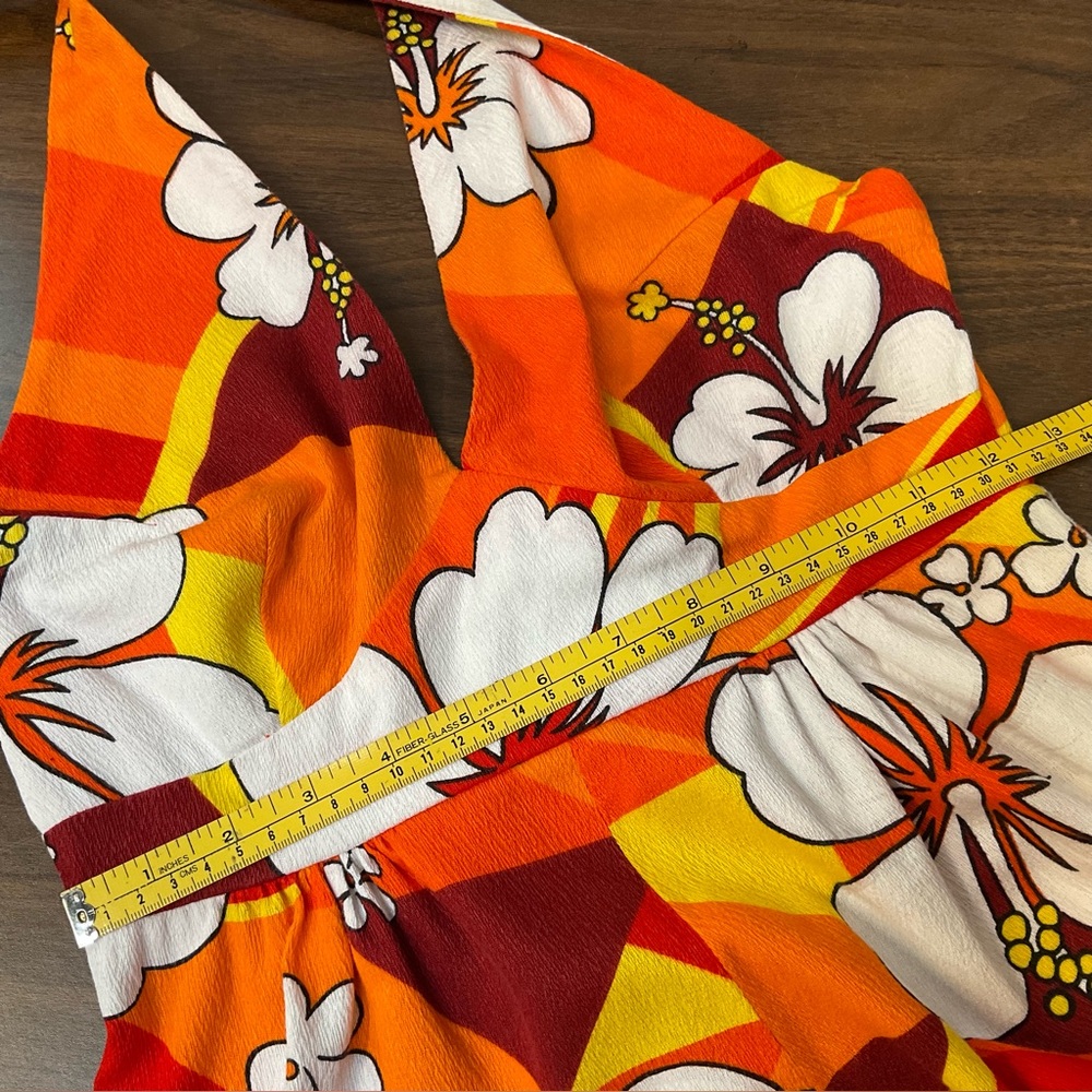 Hukilau Vintage Hawaiian Maxi Halter Dress. Sz 6. - Picture 7 of 10